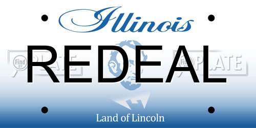 REDEAL Illinois License Plate