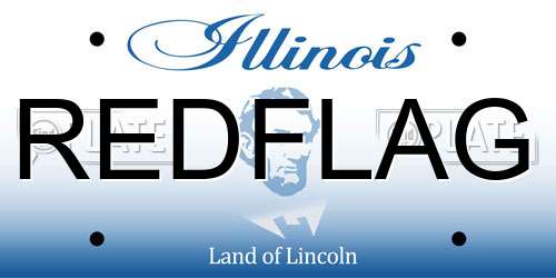 REDFLAG Illinois License Plate