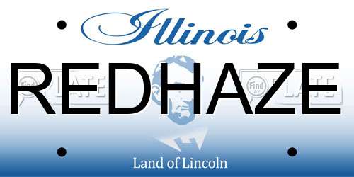 REDHAZE Illinois License Plate