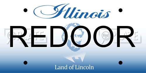 REDOOR Illinois License Plate