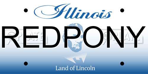 REDPONY Illinois License Plate