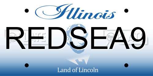 REDSEA9 Illinois License Plate