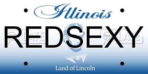 REDSEXY Illinois License Plate
