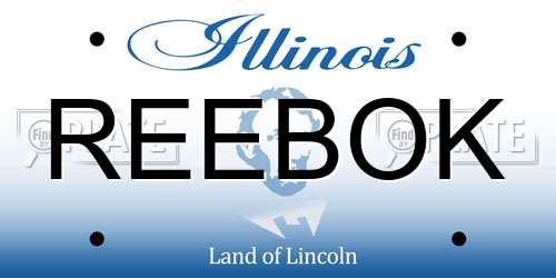 REEBOK Illinois License Plate