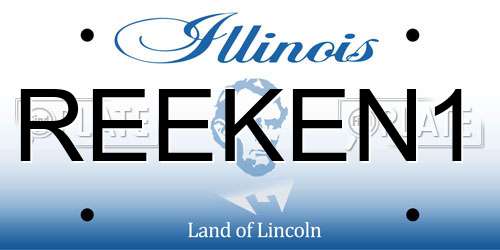 REEKEN1 Illinois License Plate