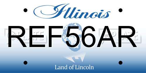 REF56AR Illinois License Plate
