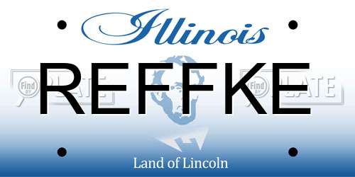 REFFKE Illinois License Plate