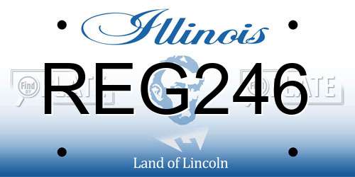 REG246 Illinois License Plate