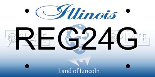 REG24G Illinois License Plate