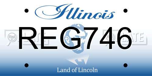REG746 Illinois License Plate