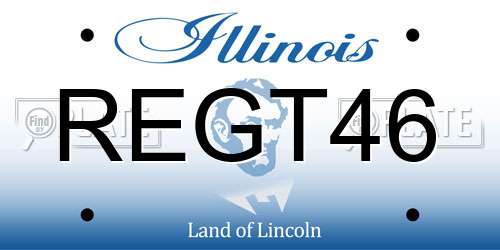 REGT46 Illinois License Plate