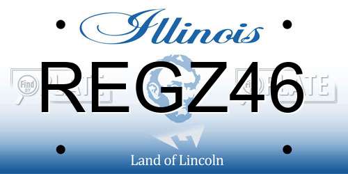 REGZ46 Illinois License Plate