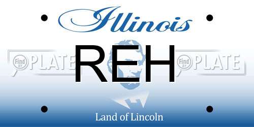 REH Illinois License Plate