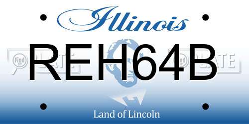 REH64B Illinois License Plate