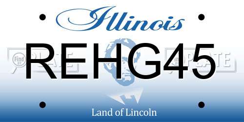 REHG45 Illinois License Plate