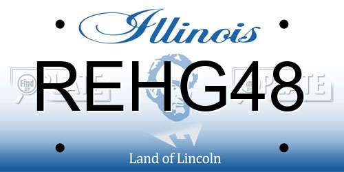 REHG48 Illinois License Plate