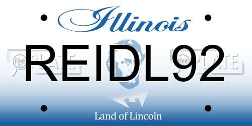 REIDL92 Illinois License Plate