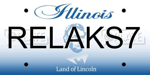 RELAKS7 Illinois License Plate