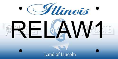 RELAW1 Illinois License Plate