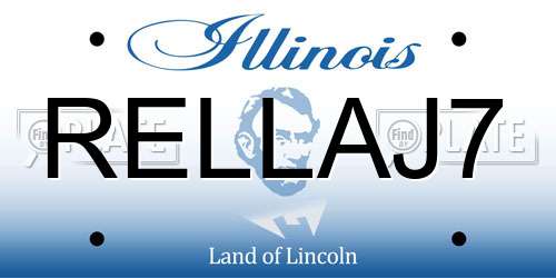 RELLAJ7 Illinois License Plate