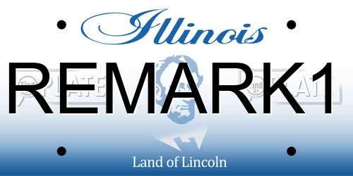 REMARK1 Illinois License Plate