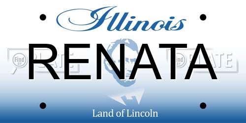 RENATA Illinois License Plate