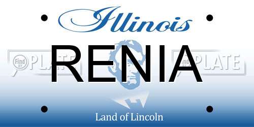 RENIA Illinois License Plate