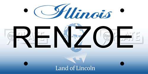 RENZOE Illinois License Plate