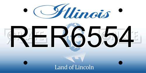 RER6554 Illinois License Plate