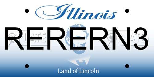 RERERN3 Illinois License Plate