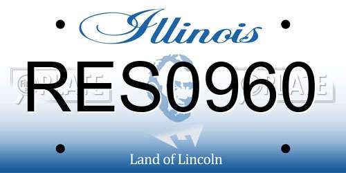RES0960 Illinois License Plate