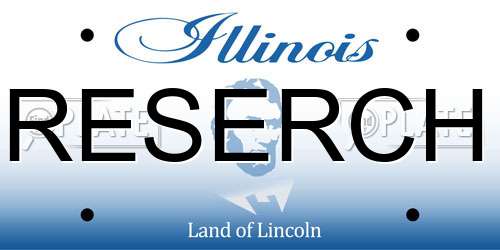 RESERCH Illinois License Plate