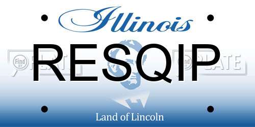 RESQIP Illinois License Plate
