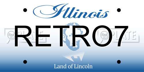 RETRO7 Illinois License Plate
