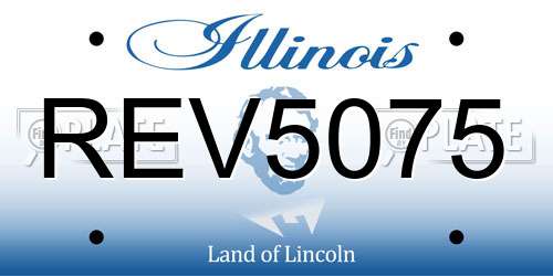 REV5075 Illinois License Plate