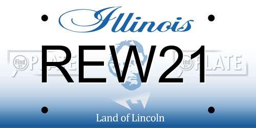 REW21 Illinois License Plate