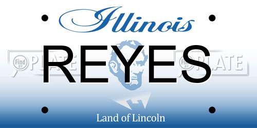 REYES Illinois License Plate