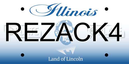 REZACK4 Illinois License Plate
