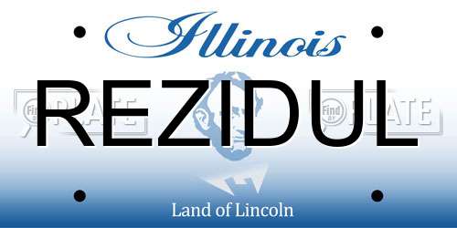 REZIDUL Illinois License Plate