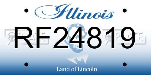 RF24819 Illinois License Plate
