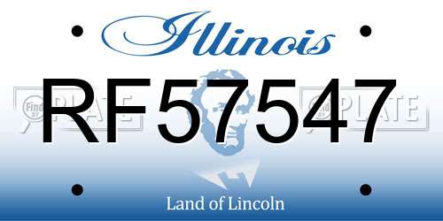 RF57547 Illinois License Plate