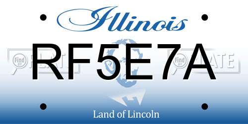 RF5E7A Illinois License Plate