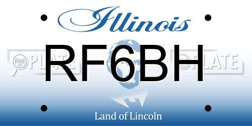 RF6BH Illinois License Plate
