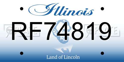 RF74819 Illinois License Plate