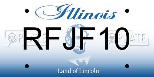 RFJF10 Illinois License Plate