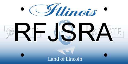 RFJSRA Illinois License Plate