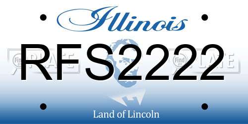 RFS2222 Illinois License Plate