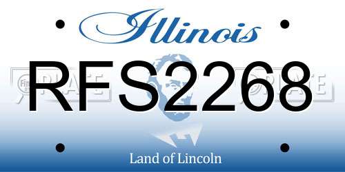 RFS2268 Illinois License Plate