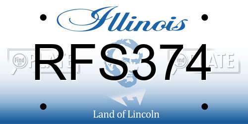 RFS374 Illinois License Plate
