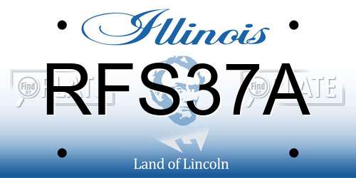 RFS37A Illinois License Plate